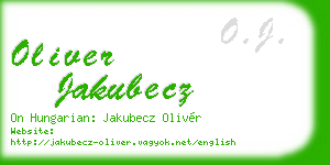 oliver jakubecz business card